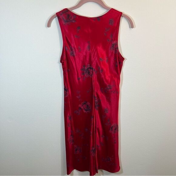 ✨ I. N. San Francisco Red Floral Satin Mini Dress 7 - Picture 6 of 10